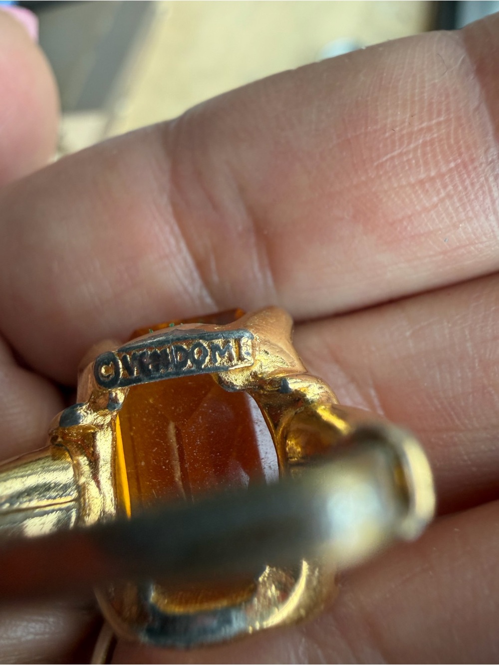 👑 Vintage VENDOME Patented Adjustable Statement Cocktail Ring - Picture 8 of 10
